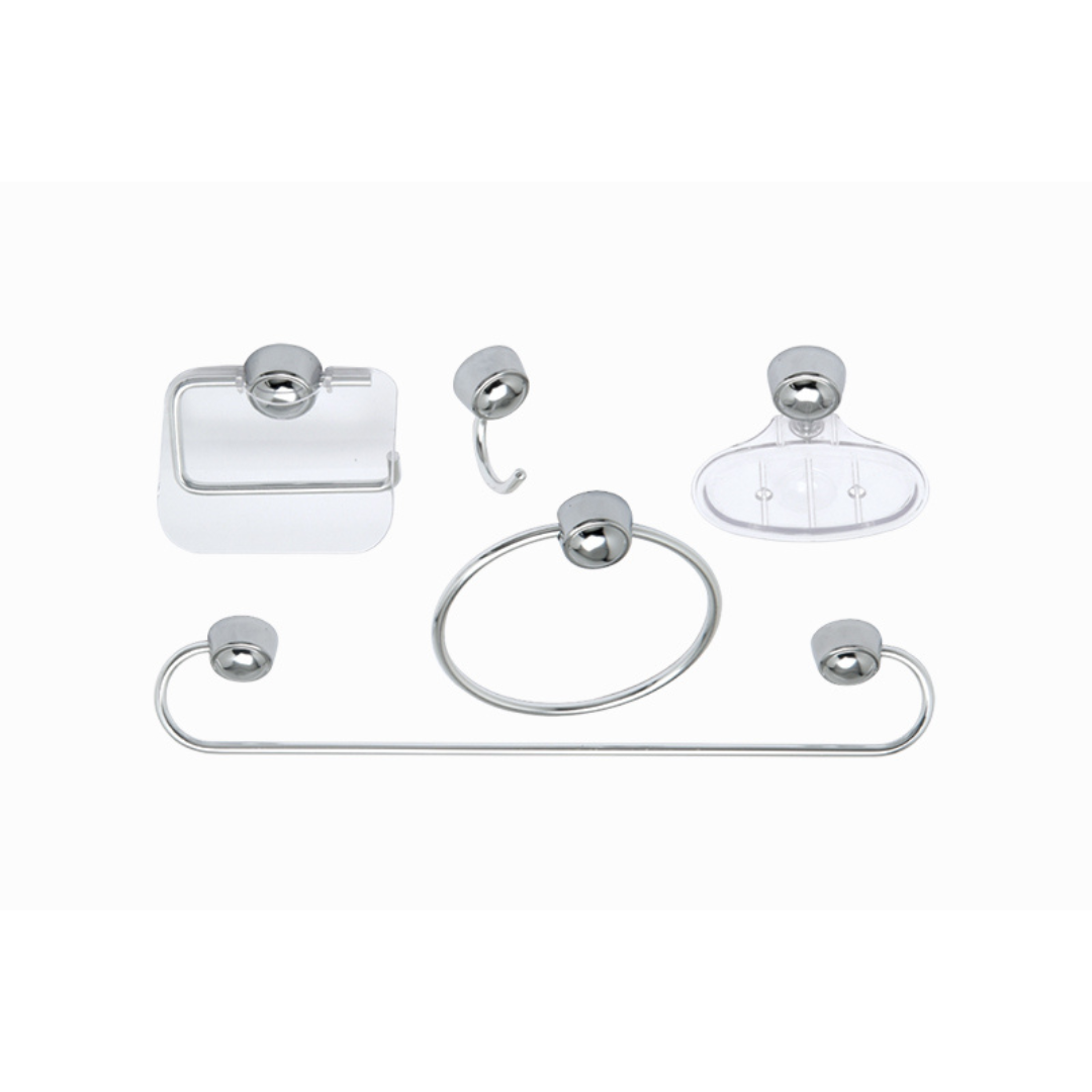 Kit Plástico Cromado (5 peças)