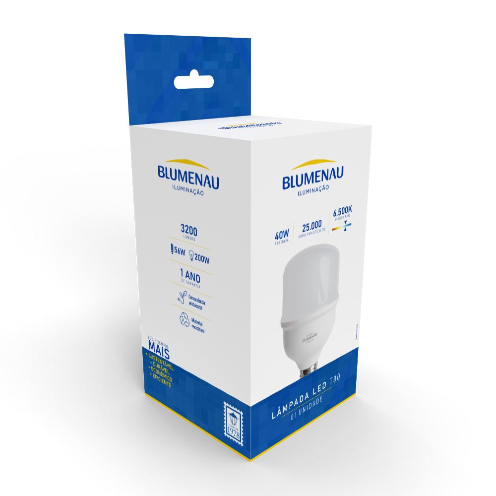 Lâmpada PRO LED T-Shape 40W 3200Lm - 6.500K